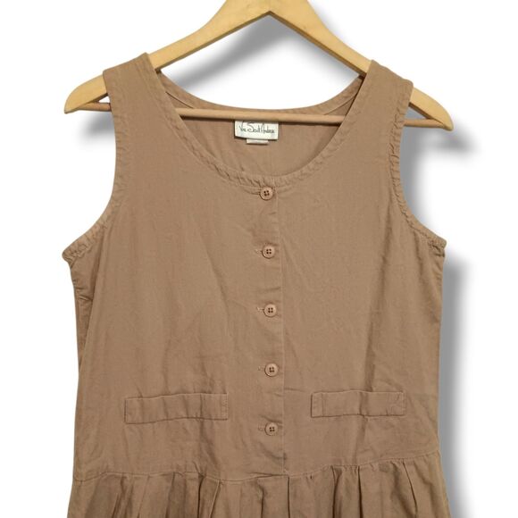 Vintage Via Sant Andrea Jumper Dress-Size 9/10-Pockets-1990s-Adjustable Back - Picture 2 of 9